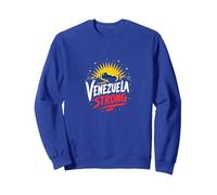 Venezuela Strong: Orizzonte Patriottico Tramonto Orgoglio Felpa, Unisex per Adulti, Blu Reale, XXL