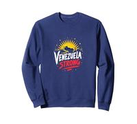 Venezuela Strong: Orizzonte Patriottico Tramonto Orgoglio Felpa, Unisex per Adulti, Navy, XXL