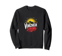 Venezuela Strong: Orizzonte Patriottico Tramonto Orgoglio Felpa, Unisex per Adulti, Nero, XXL