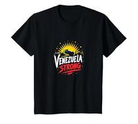 Venezuela Strong: Orizzonte Patriottico Tramonto Orgoglio Maglietta, Bambini, Nero, 2 Anni