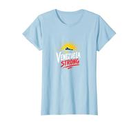 Venezuela Strong: Orizzonte Patriottico Tramonto Orgoglio Maglietta, Donna, Celeste, XS