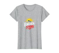 Venezuela Strong: Orizzonte Patriottico Tramonto Orgoglio Maglietta, Donna, Grigio Melange, XL