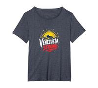 Venezuela Strong: Orizzonte Patriottico Tramonto Orgoglio Maglietta, Donna Plus-Size, Pervinca, 5X