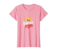 Venezuela Strong: Orizzonte Patriottico Tramonto Orgoglio Maglietta, Donna, Rosa, L