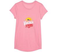 Venezuela Strong: Orizzonte Patriottico Tramonto Orgoglio Maglietta, Ragazze, Rosa, L