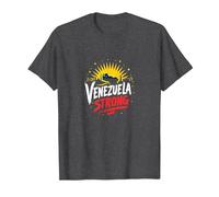 Venezuela Strong: Orizzonte Patriottico Tramonto Orgoglio Maglietta, Uomo, Grigio Scuro, XL