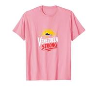 Venezuela Strong: Orizzonte Patriottico Tramonto Orgoglio Maglietta, Uomo, Rosa, M
