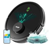 Venga! Aspirapolvere robot, detergente per pavimenti, navigazione laser, con app, nero, VG RVC 3002 BK