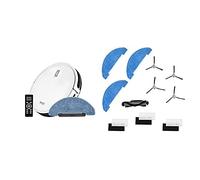 Venga! Aspirapolvere Robot Lavapavimenti, RVC 3000, Bianco - con Kit di Ricambi (4 Spazzole Laterali, 1 Spazzola a Rullo, 3 Panni, 3 Set Filtri)