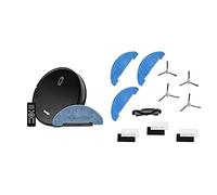 Venga! Aspirapolvere Robot Lavapavimenti, RVC 3000, Nero - con Kit di Ricambi (4 Spazzole Laterali, 1 Spazzola a Rullo, 3 Panni, 3 Set Filtri)
