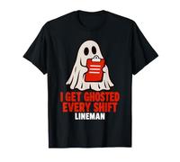 Vengo Fantasma ad Ogni Turno Lineman Ghosted Halloween Maglietta