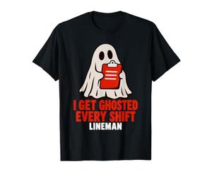 Vengo Fantasma ad Ogni Turno Lineman Ghosted Halloween Maglietta