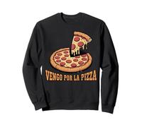 Vengo Por La Pizza Divertente Spagnolo Citazione Amante Della Pizza Felpa