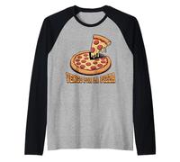 Vengo Por La Pizza Divertente Spagnolo Citazione Amante Della Pizza Maglia con Maniche Raglan