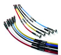 VENHILL Tubo freno anteriore nero/raccordo argento Yamaha WR250F/450F, nero