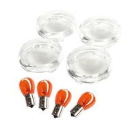 VENHIRL Indicatori Segnale Luce 4 X Indicatori Di Direzione Per Moto Custodia Per Lenti Con Luce Per Touring Per Dyna Per So&ftail Per Sportster Street Glide 883 1986-2017