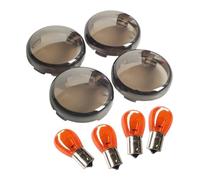 VENHIRL Indicatori Segnale Luce 4 X Indicatori Di Direzione Per Moto Custodia Per Lenti Con Luce Per Touring Per Dyna Per So&ftail Per Sportster Street Glide 883 1986-2017