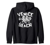 Venice Beach, California, Design retrò Vintage Invecchiato Felpa con Cappuccio