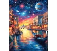 Venice Canal at Night Under The Stars Puzzle 1000 Pezzi Per Natale Feste E Compleanni Wildlife Pet Rompicapo Intelligente Idea Regalo Per Lui Padre E Fratello in Ogni Occasione 1000 PCS