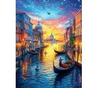 Venice Canal at Night Under The Stars Puzzle 1000 Pezzi Sfida Impossibile Difficile Wildlife Pet Rompicapo Per Adulti Amanti Del Puzzle Rilassamento E Stimolo Intellettuale Regalo Lui 1000 PCS