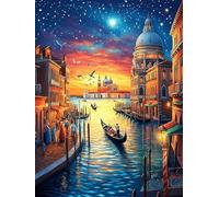 Venice Canal at Night Under The Stars Puzzle 500 Pezzi Sfida Impossibile Difficile Wildlife Pet Rompicapo Per Adulti Amanti Del Puzzle Rilassamento E Stimolo Intellettuale Regalo Lui 500 PCS