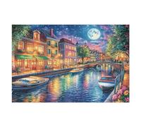 Venice Canal Bridge Rural Countryside Wild Nature Beautiful Puzzle 1000 Pezzi Multicolore Creativo Ragazzi Gioco Educativo Intelligenza Idea Regalo Per Figlio 1000 PCS