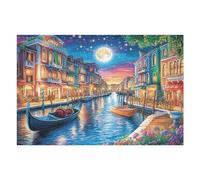 Venice Canal Bridge Rural Countryside Wild Nature Beautiful Puzzle 1000 Pezzi Rompicapo Difficile Adulti Collezionisti Per Amanti Del Puzzle Intelligenza E Relax Pressione Ridotta Regalo 1000 PCS