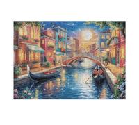 Venice Canal Bridge Rural Countryside Wild Nature Beautiful Puzzle 300 Pezzi Difficile Rompicapo Adulti Sfida Per Amanti Del Puzzle Rilassamento Pressione Ridotta Dopo Il Lavoro Regalo Amici 300 PCS