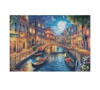 Venice Canal Bridge Rural Countryside Wild Nature Beautiful Puzzle 300 Pezzi Rompicapo Astratto Geometrico Arte Geometrica Moderna Rompicapo Stimolante Creatività E Logica Idea Regalo 300 PCS