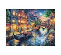 Venice Canal Bridge Rural Countryside Wild Nature Beautiful Puzzle 500 Pezzi Per Lui Amici E Colleghi Rompicapo Sfida Impossibile Giochi Da Tavolo Serate in Gruppo Regalo Natale 2025 500 PCS