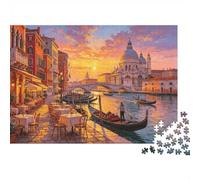 Venice Canal Jigsaw Puzzles 1000 Piece Recyclable Material Impressionist Art Puzzle for Adults Ottimo regalo Idea Divertente Family Gaming Time Activity 38x26cm/1000pcs