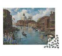 Venice Canal Scene 1000 Pezzi Cartone Extra Spesso Pacchetto Puzzle Per Adulti Sfida Del Gioco Educativo Decorazione Murale Idea Regalo 70x50cm/1000pcs