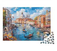 Venice Canal Scene 1000 Pezzi Cartone Extra Spesso Puzzle Classico Per Adulti Allenamento Del Cervello Decorazione Murale Idea Regalo 38x26cm/1000pcs