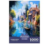 Venice Canal View1000 Piece Jigsaw Puzzles for Adults And Kids Educational Games Fun And Challenging for Home Decoration Great Gift Idea38x26cm/1000pcs