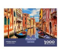 Venice Canal View1000 Pieces Jigsaw Puzzle for Adults And Kids Educational Games Challenging Home Decors Great Gift Idea70x50cm/1000pcs