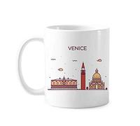 Venice Italy Flat Landmark Pattern Tazza Con Manico Tazzine In Ceramica Tazze Da Caffè Per Uomo Tè Succo 330Ml