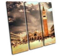 Venice St Mark's Basilica Travel Culture Italy Canvas Art Picture Print Photo