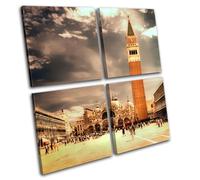 Venice St Mark's Basilica Travel Culture Italy Canvas Art Picture Print Photo