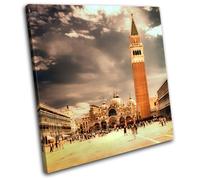 Venice St Mark's Basilica Travel Culture Italy Canvas Art Picture Print Photo