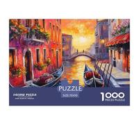 Venice Water City 1000 Piece Jigsaw Puzzle For Adults Challenging Game Stress Relief Puzzle Exercise The Memory of The Brain for Adults And Kids, Age 12 Years Up 70x50cm/1000pcs