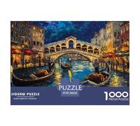 Venice Water City 1000 Pieces Jigsaw Puzzles For Adults Challenging Game Stress Relieving Entertainment Cultivate The Spirit of Teamwork for Adults And Kids, Age 12 Years Up 38x26cm/1000pcs