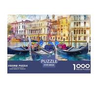 Venice Water City 1000 Pieces Jigsaw Puzzles For Adults Educational Games Stress Relieving Entertainment Cultivate The Spirit of Teamwork for Men, Women, Elders, Seniors 38x26cm/1000pcs