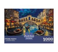 Venice Water City Puzzle Impossibili 1000Pcs Decorazione Per La Casa. Giochi Rilassamento E Intelligence Per Adulti E Ragazzi Da 14 Anni 38x26cm/1000pcs