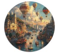 Venice Water CityJigsaw Puzzle 1000 Piece for Adults Round WonderCreative Challenging Family Decorations1000pcs (67.5x67.5cm)