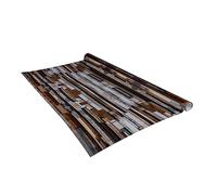 Venilia 54944 54944-Pellicola Adesiva Blue Lines, Effetto Legno Teak, Carta da Parati Decorativa, Senza ftalati, 90 cm x 2,6 m, Spessore 95 µ (0,095 mm), PVC, 2 unità