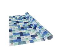 Venilia Pellicola adesiva, Mattone ottica a mattoni blu-grigio, 45cm x 2m, Spessore 95μ, Pellicola autoadesiva per mobili o cucina, carta da parati, PVC senza ftalati, Prodotto in UE