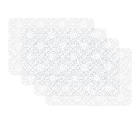 Venilia Tovaglietta Indian trasparente, set di tovagliette per sala da pranzo, tovagliette da pranzo, sottobicchieri, tovagliette, cancellabili, per alimenti, 45 x 30 cm, 4 pezzi, 59047