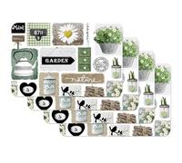 Vénilia Tovagliette stampate Garden, Tovagliette da Tavola, Tovagliette per sala da pranzo, a prova di cibo, 4 pezzi, 30 x 45 cm