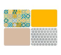 Venilia tovagliette set di 4 Marrocan Summer, per sala da pranzo, sottobicchieri, biancheria da tavola, cancellabili, lavabile, per alimenti, 45 x 30 cm