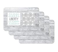 Vénilia Tovagliette stampate Liberty, Tovagliette da Tavola, Tovagliette per sala da pranzo, a prova di cibo, 4 pezzi, 30 x 45 cm